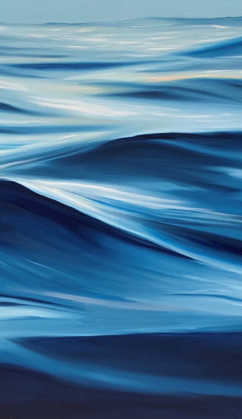 On the sea, is where I'll be - large ocean abstract by Alanah Jarvis
