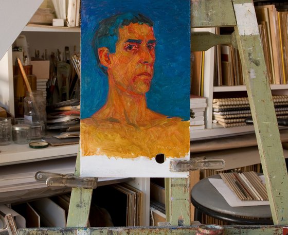 selfportrait in blue