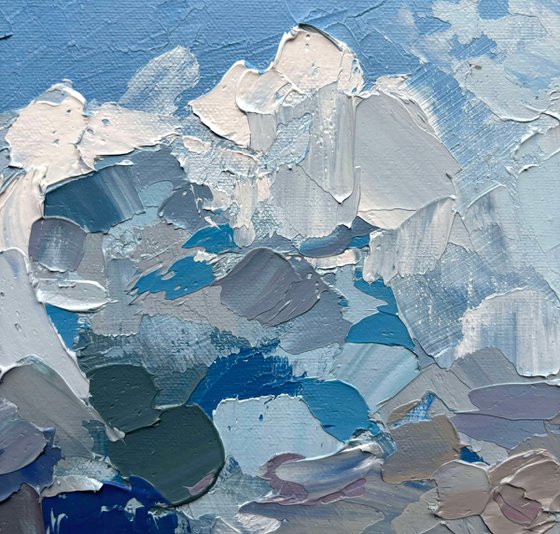 "Through the clouds"