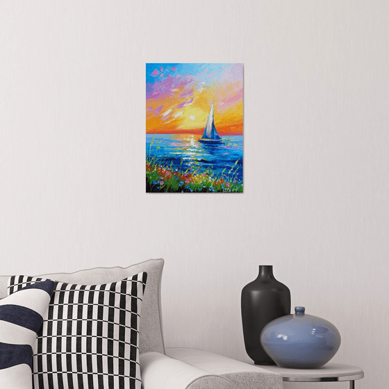 Dawn and sailboat