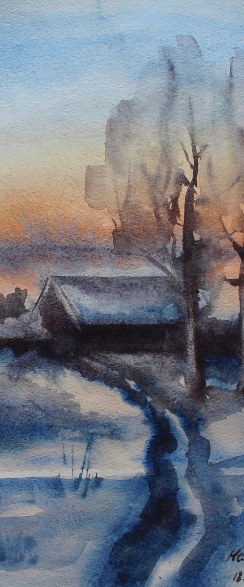 Winter landscape by Nadiia Dubei