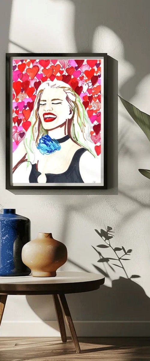 Woman with Hearts by Sasha Robinson