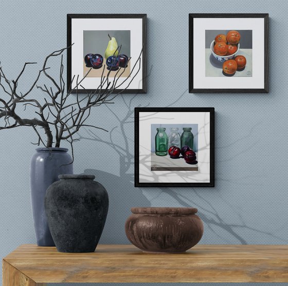 contempory glass fruit