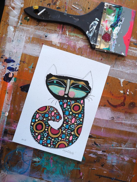 Squiggle Cat #1 figurative abstraction