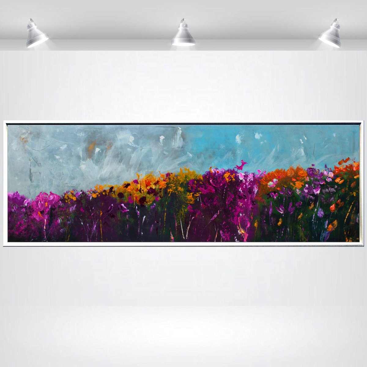  Pradera De Flores By Edelgard Schroer, 48 X 17, Artwork For Sale On Artfinder