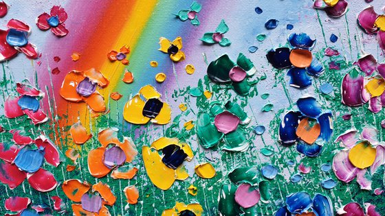 "Rainbow of Hope & Flowers in Love"