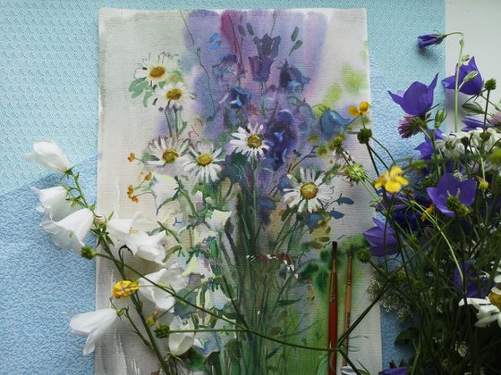 Bouquet with white bells.