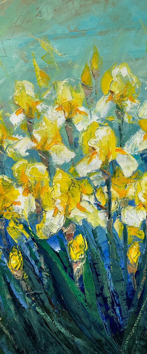 Yellow Irises 60x80cm by Tigran Mamikonyan
