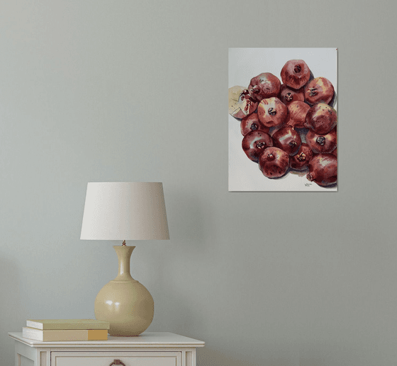 Pomegranates. Fruit Market