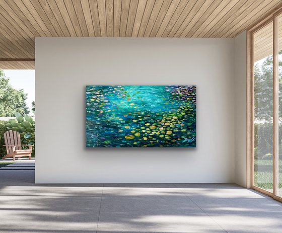 Blue Waterlily Pond - XXL