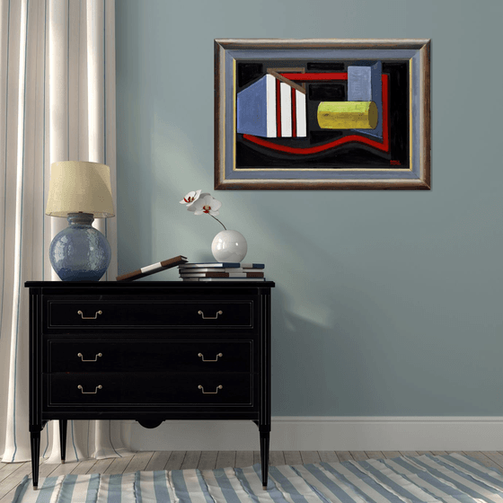 Realistic Representation Of A Framed Abstract, 100 cm x 70 cm