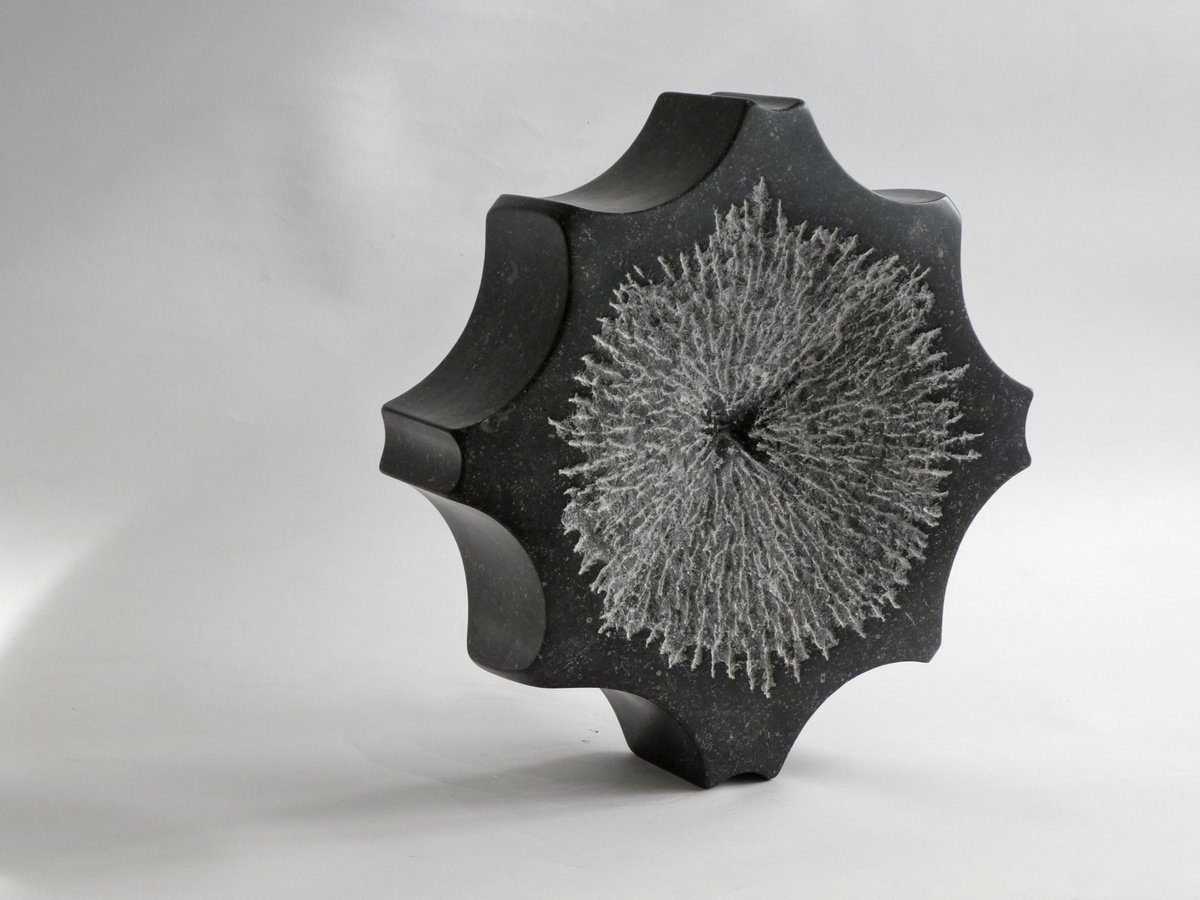 Abstract Stone Sculpture By Fieke De Roij, 17 X 17, Radiant, Original Artwork