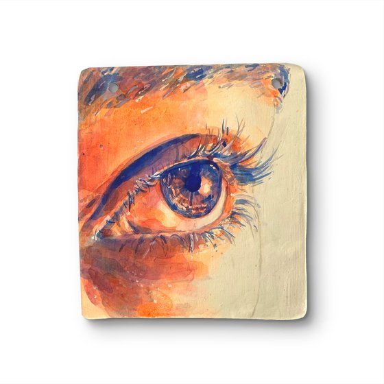 Abstract eye in vibrant colors