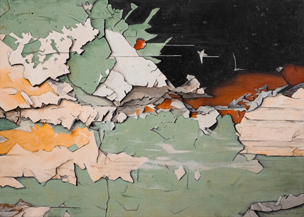 Urban And Pop Acrylic Painting , Beauty Of Decay By Db Waterman, 55 X 39, Artwork For Sale On Artfinder