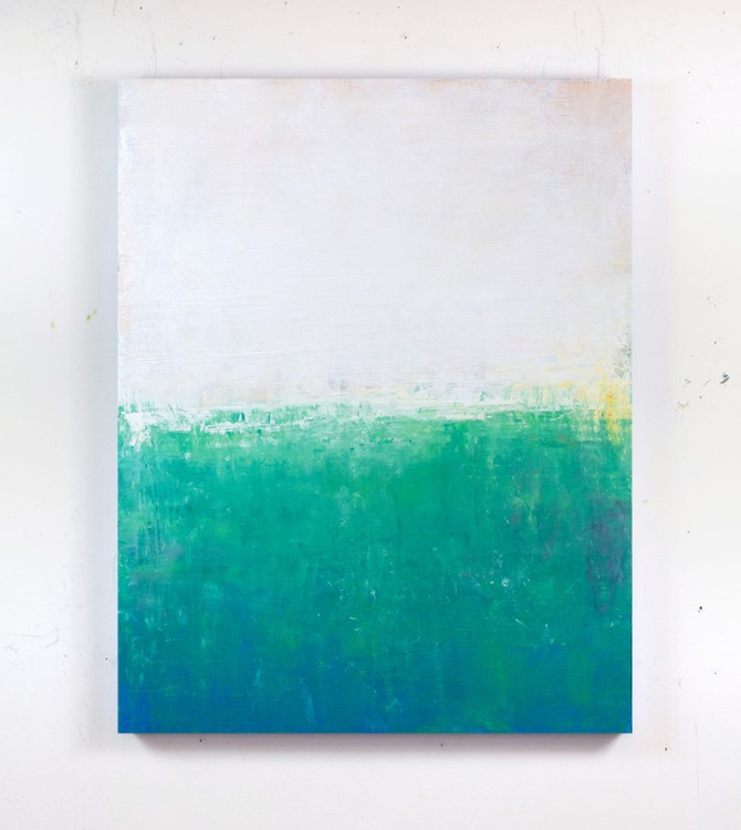 Aqua Horizon Acrylic painting by Don Bishop | Artfinder