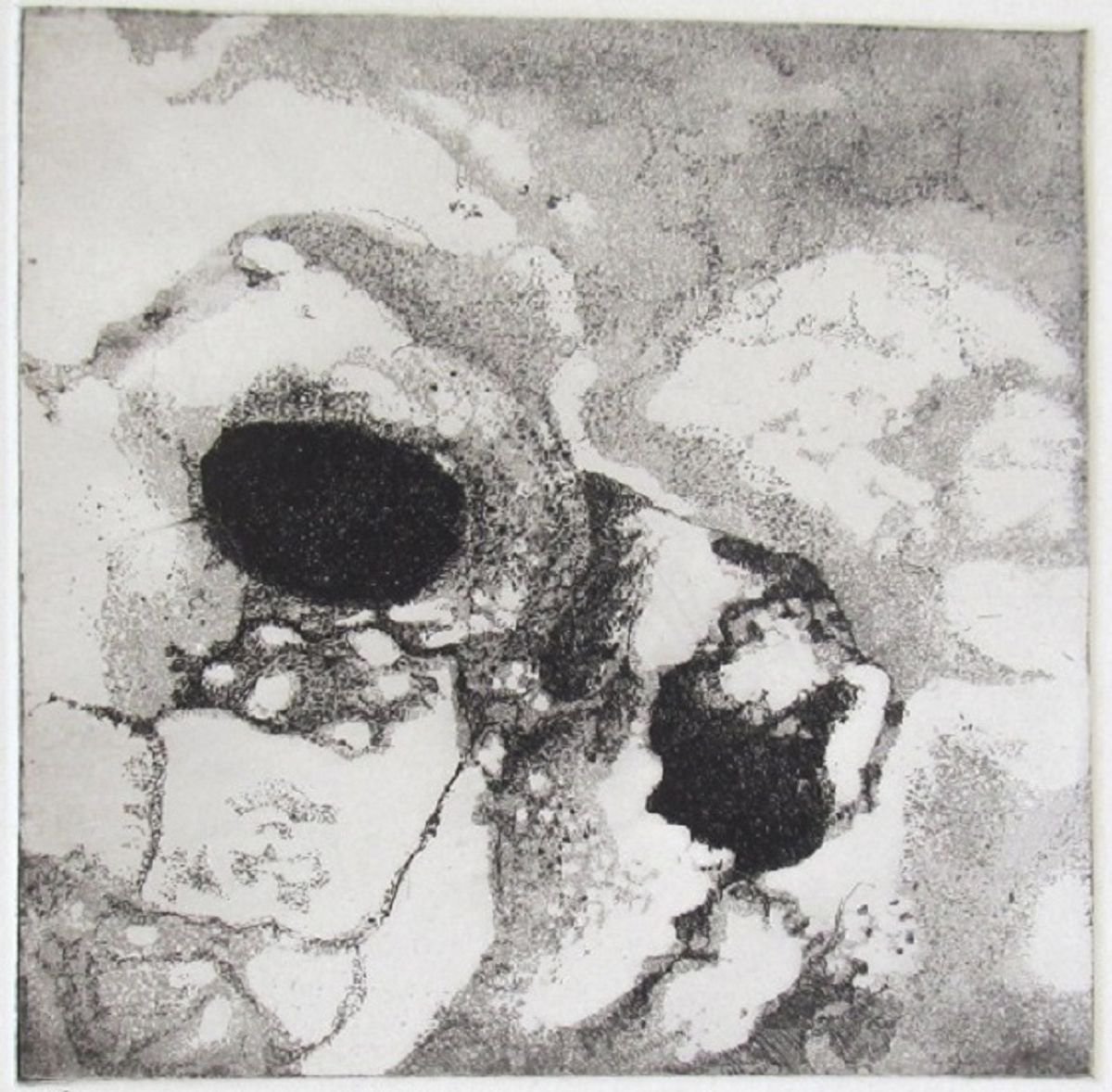 Organic Abstract Etchings & Engravings By Kristina Vatova, 8 X 9", "Zoom I", Original Artwork