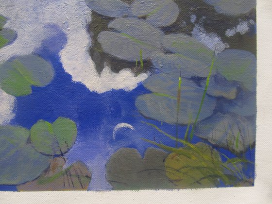 The moon and the lake