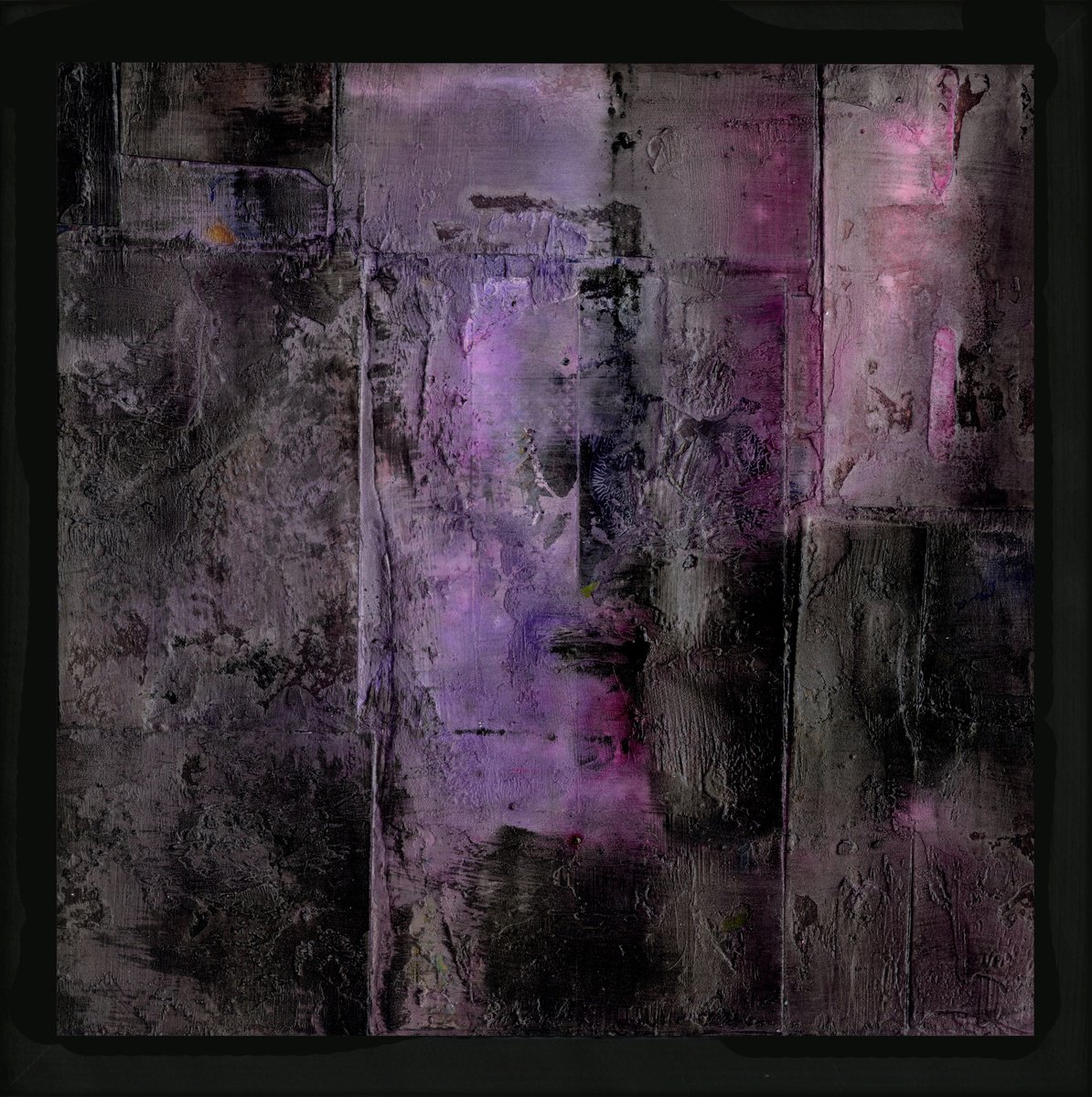 Abstract Painting By Kathy Morton Stanion, 13 X 13", Midnight Magic 11, Original Artwork