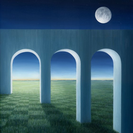 The Aqueduct by the Moon
