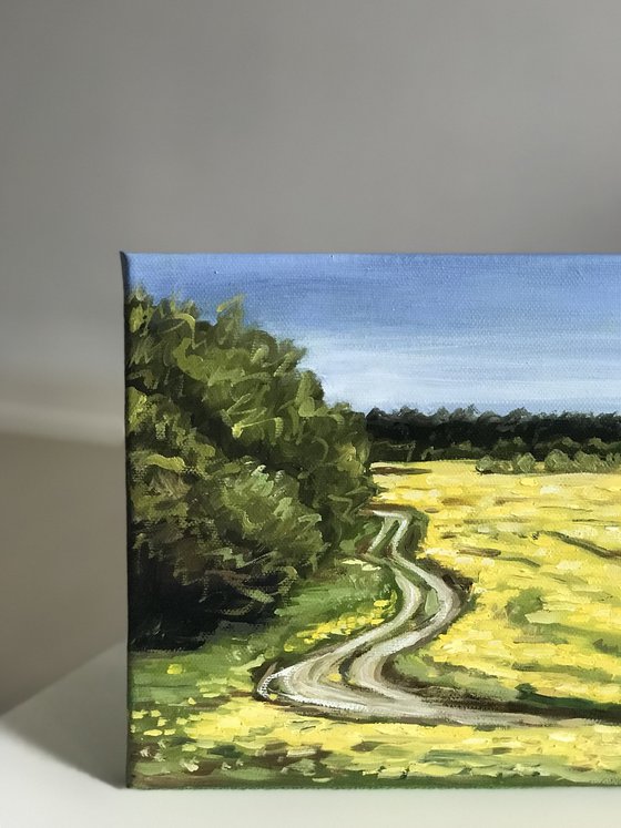 Original oil landscape on canvas 18x26cm
