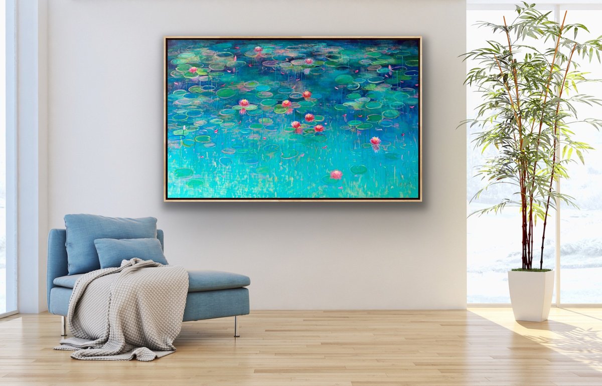  Blue Solace By Amita Dand, 60 X 36, Artwork For Sale On Artfinder