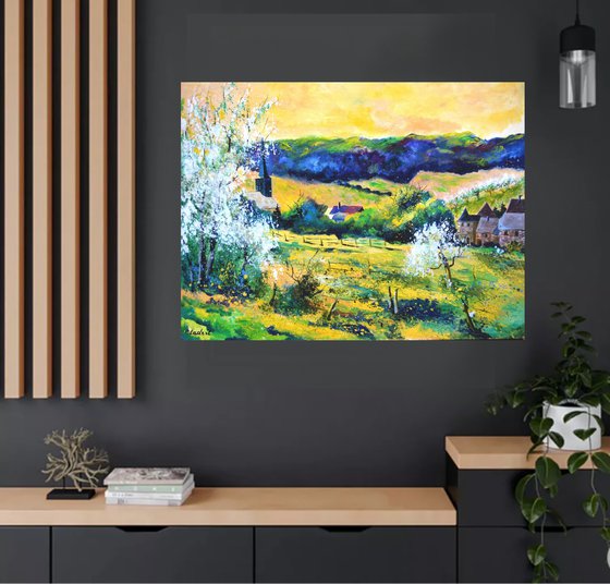 A village in my countryside in spring