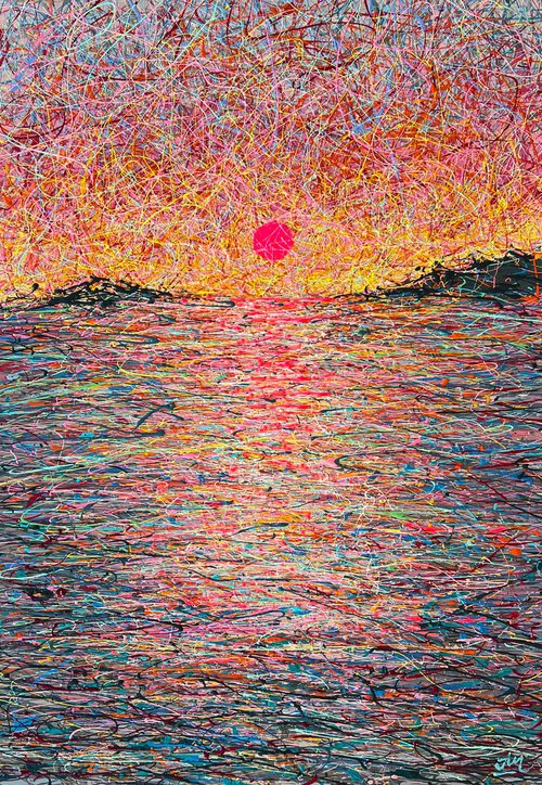 Vibrant sunrise (stretched) by Nadins ART