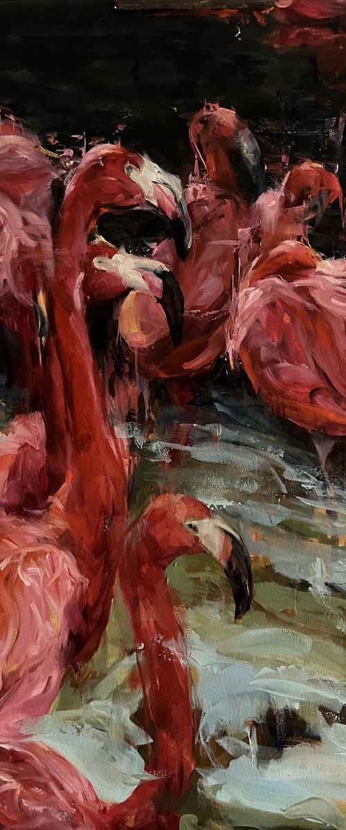 RED FLAMINGOS by Elena Mashajeva-Agraphiotis