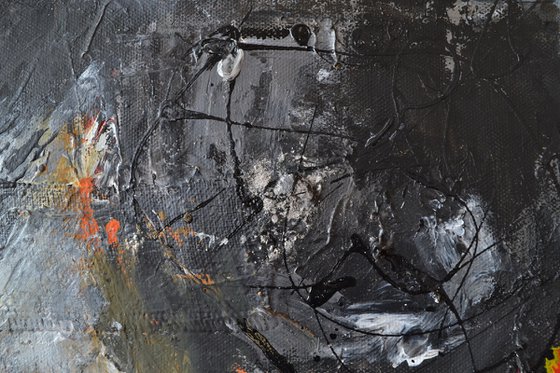 Coffee Break - abstract mixed media stillife