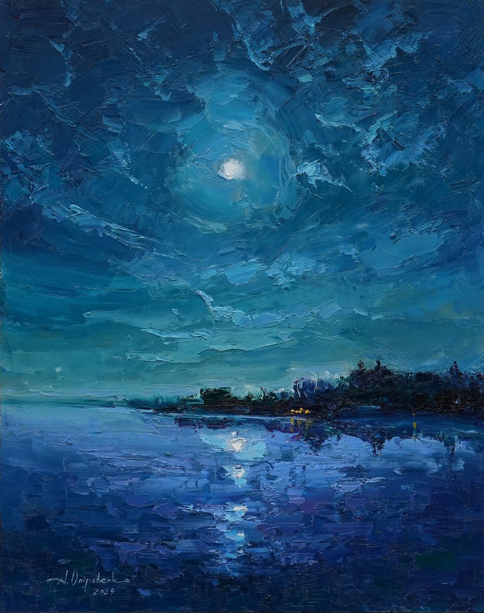 Night in blue by Alisa Onipchenko-Cherniakovska