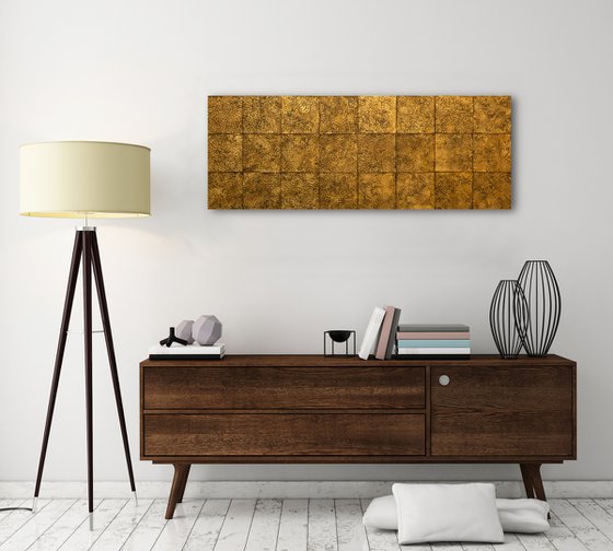 Rough Gold | Textured Gold Wall Art