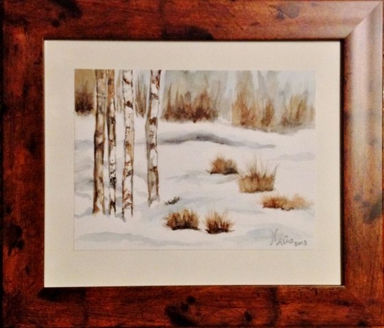 Times of Snow I,  Original painting watercolour unframed