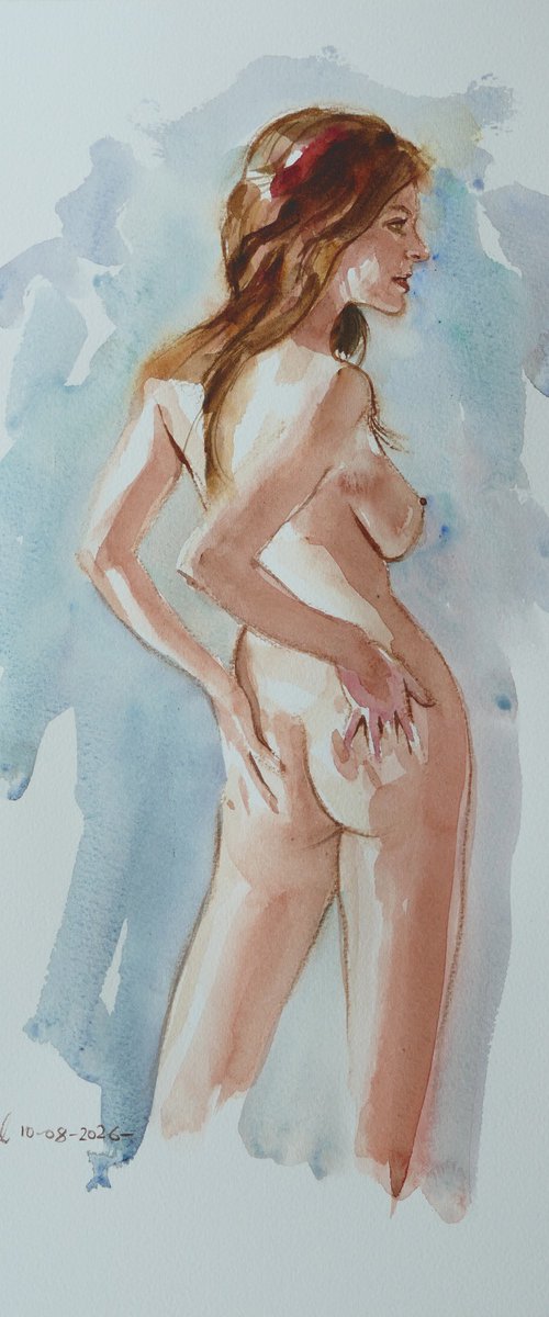 Standing female nude by Rory O’Neill