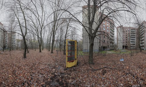 #1. Lonely phone booth in Pripyat town - Original size by Stanislav Vederskyi