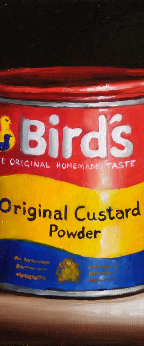 Birds Custard Powder still life by Jane Palmer Art