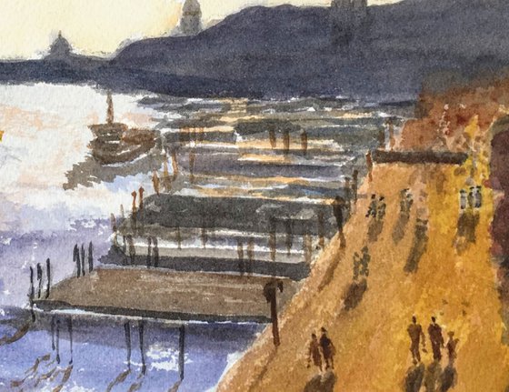 Afternoon light, Venice, an original watercolour painting