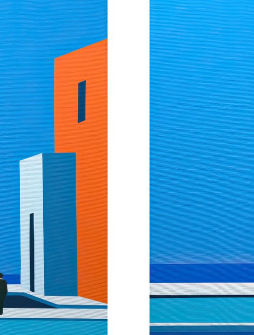 Beyond the Threshold Diptych by Veronika Obushikhina