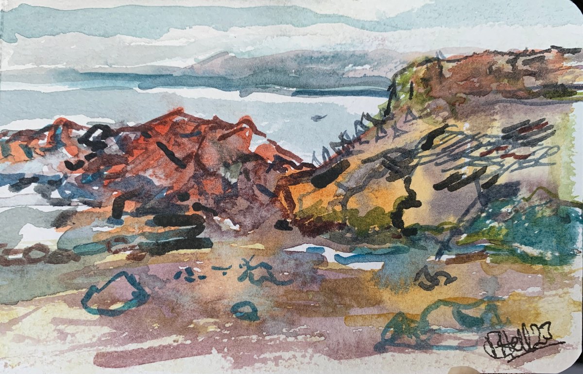 New Quay Seascape by Hanna Bell