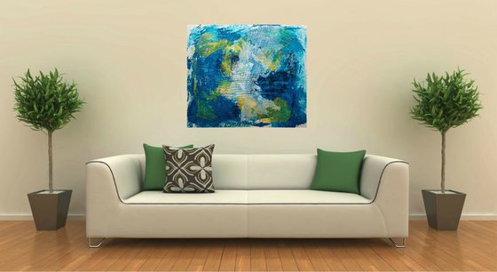 Eye contact (n.355) - 91,00 x 79,00 x 2,50 cm - ready to hang - acrylic painting on stretched canvas