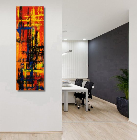 Bluetooth (40 x 120 cm) (16x48 inches) narrow XL oil