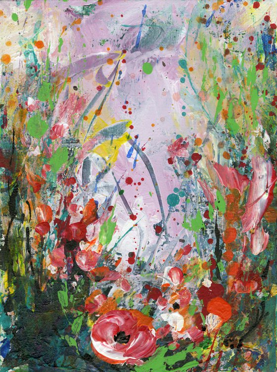 Garden Of Enchantment 6 - Floral Landscape Painting by Kathy Morton Stanion