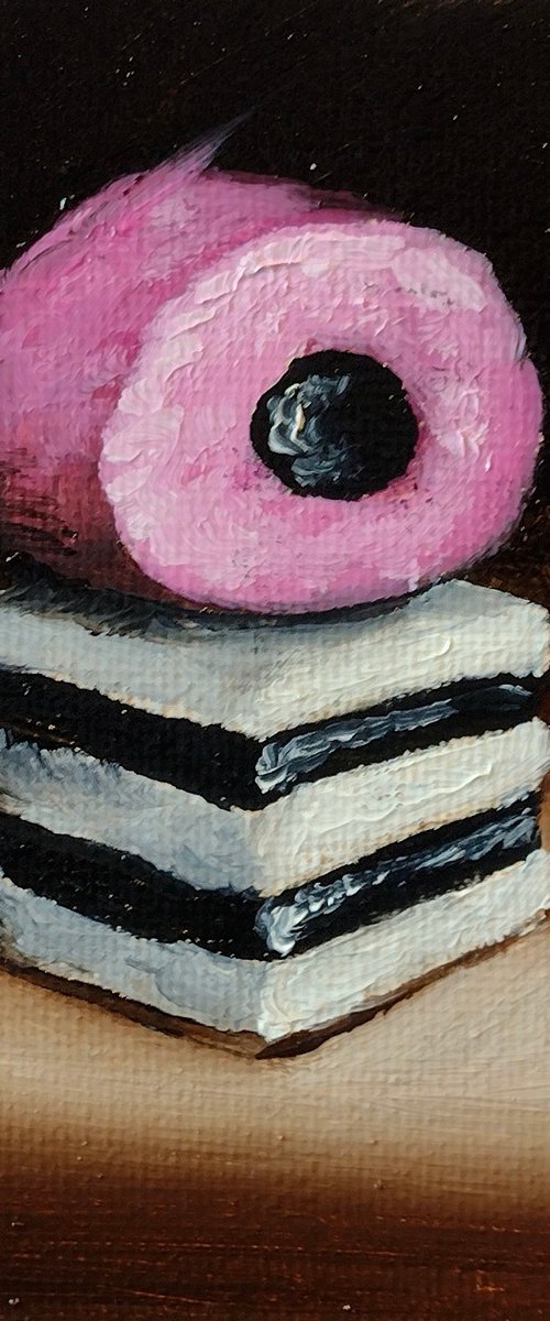 Little Liquorice Allsorts #1 still life by Jane Palmer Art