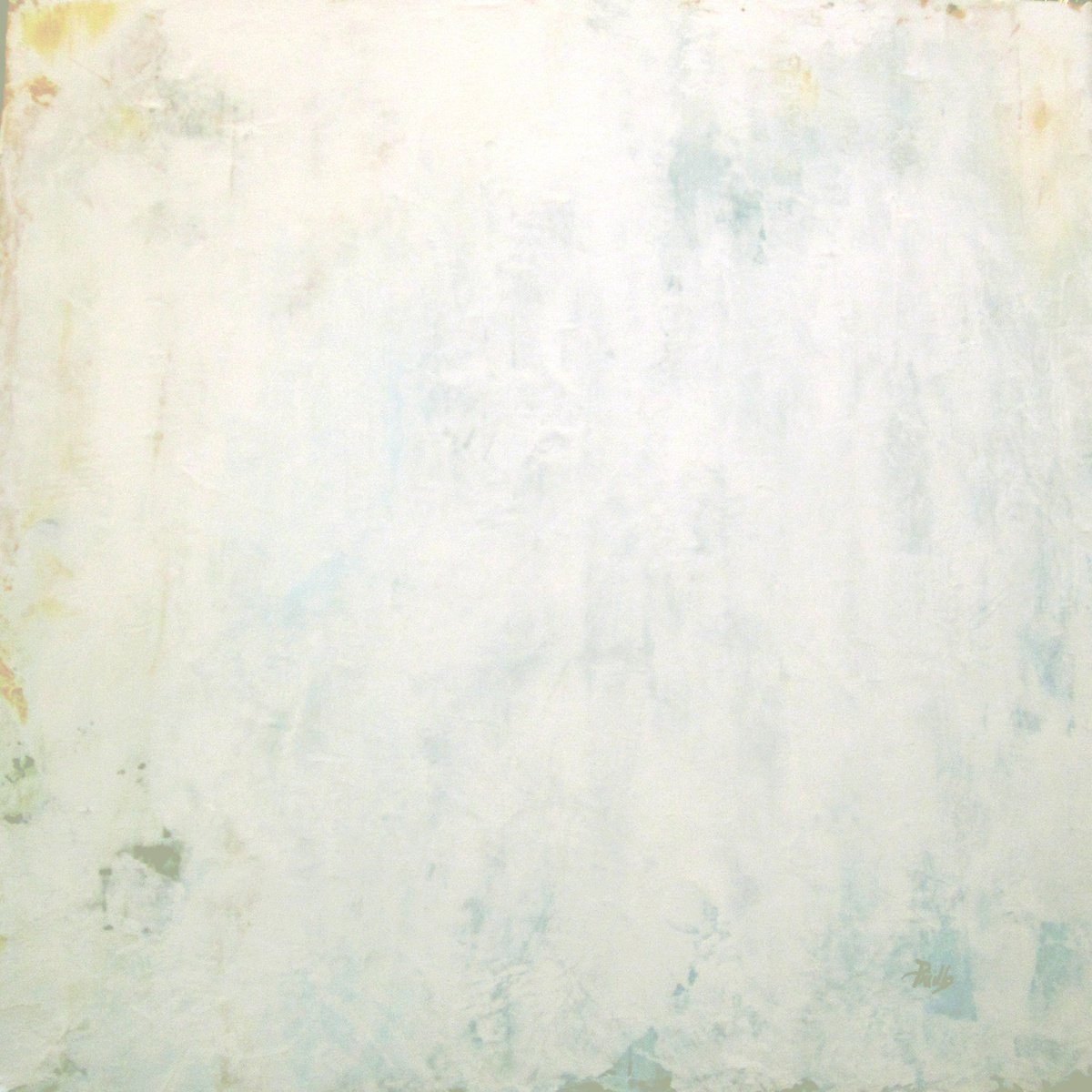 Organic Abstract Acrylic Painting By Joseph Piccillo, 30 X 30, Icy Pond, Original Artwork