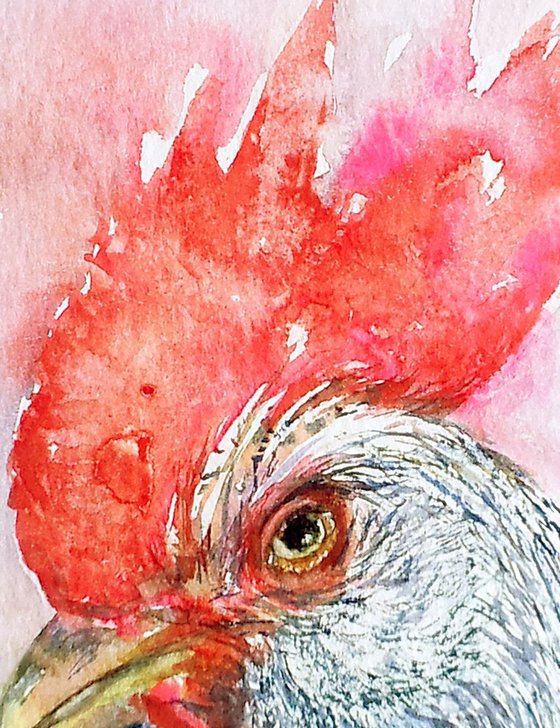 Speckled Rooster Portrait