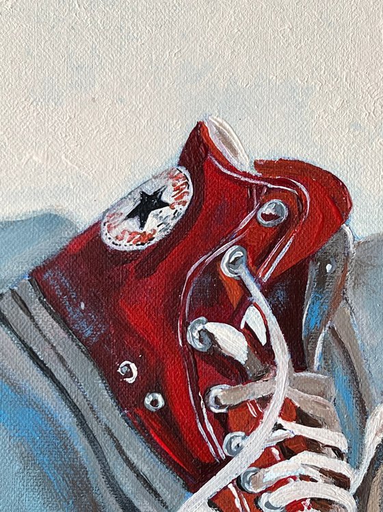 Red Converse in the Sunlight