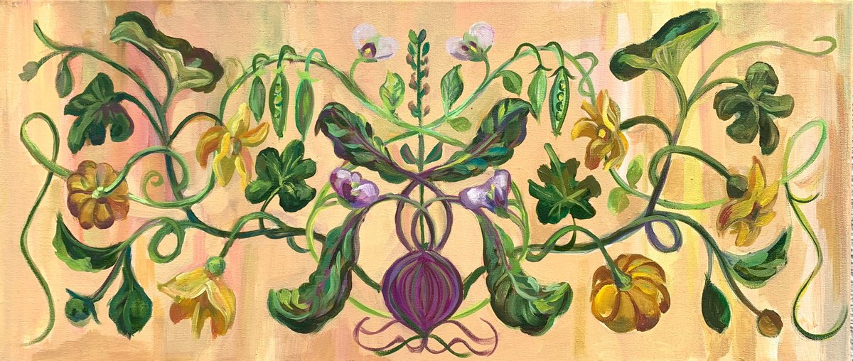 Exquisite Ornament Of Climbing Plants By Momalyu, 28 X 12, Artwork For Sale On Artfinder