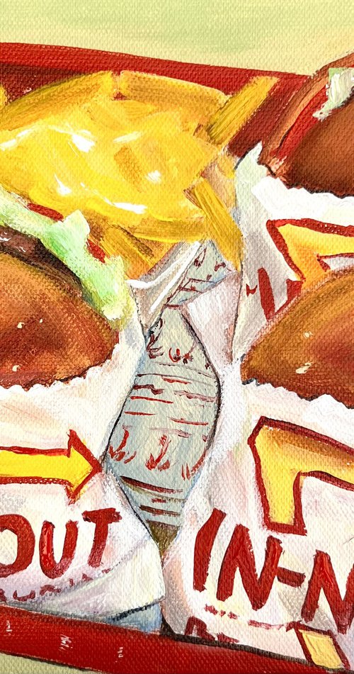 Still Life with Double In-N-Out Burgers and Fries N4 by Victoria Sukhasyan