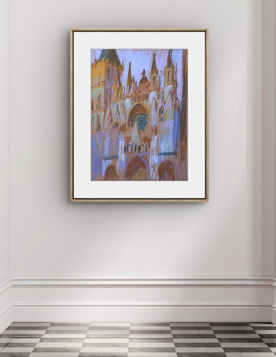 Rouen Cathedral at twilight