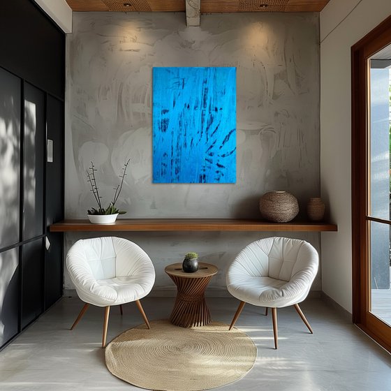 Hand-painted Blue Flow