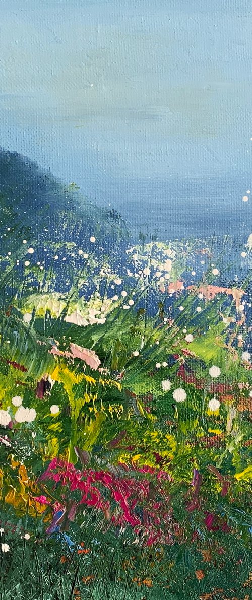 Brentor Church In Spring Time by Laure Bury